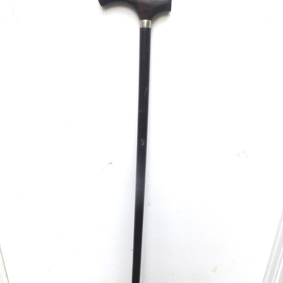 BS - Men's WOOD CANE Walking Cane Walking Stick Health Mobility Stability Red - Picture 1 of 10